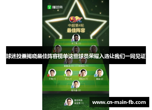 球迷投票揭晓最佳阵容榜单这些球员荣耀入选让我们一同见证